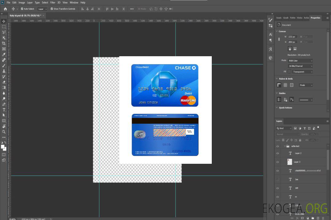 Mastercard de la banque Chase aux États-Unis template